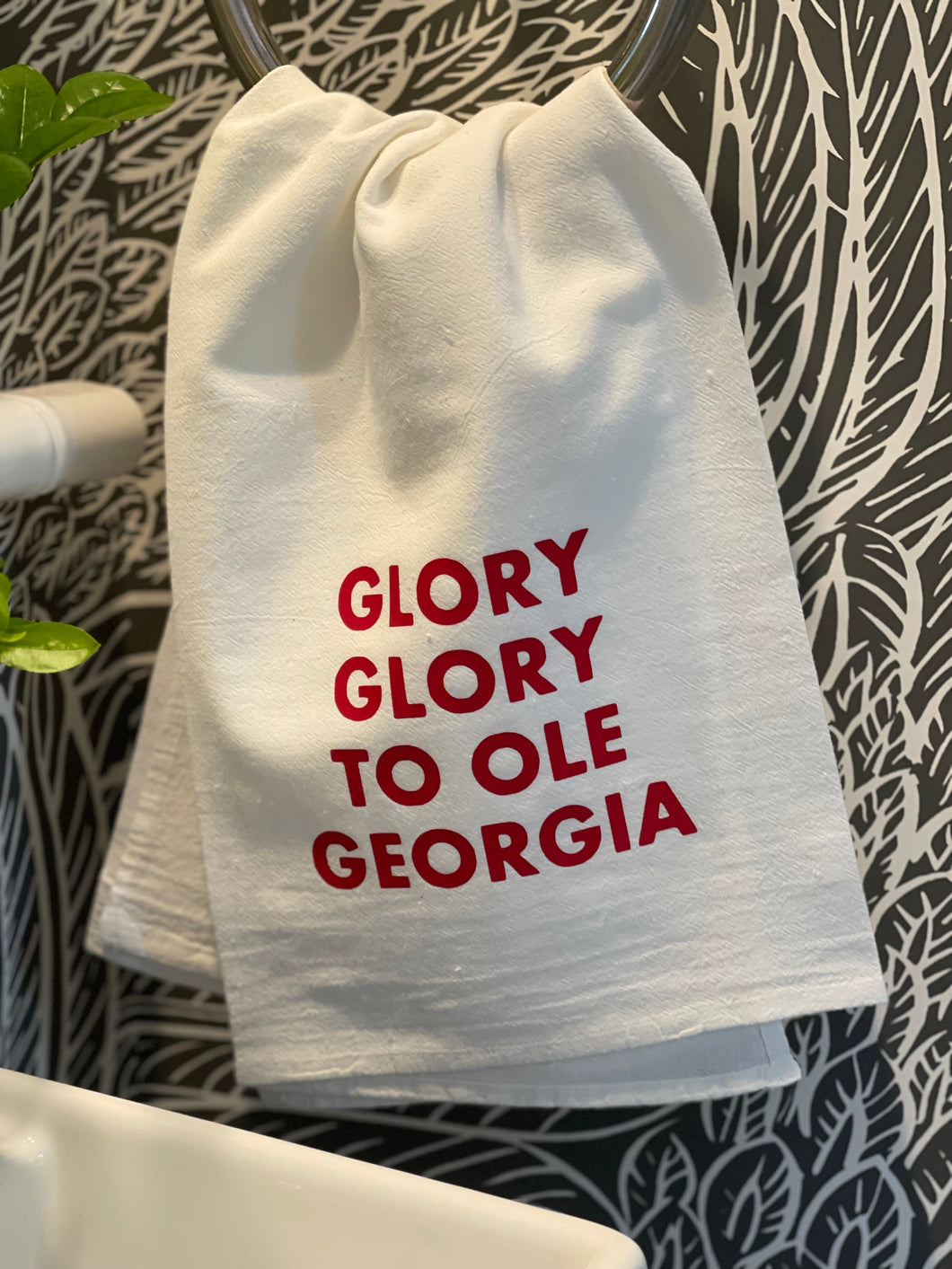 Collegiate Tea Towel: GLORY GLORY TO OLE GEORGIA