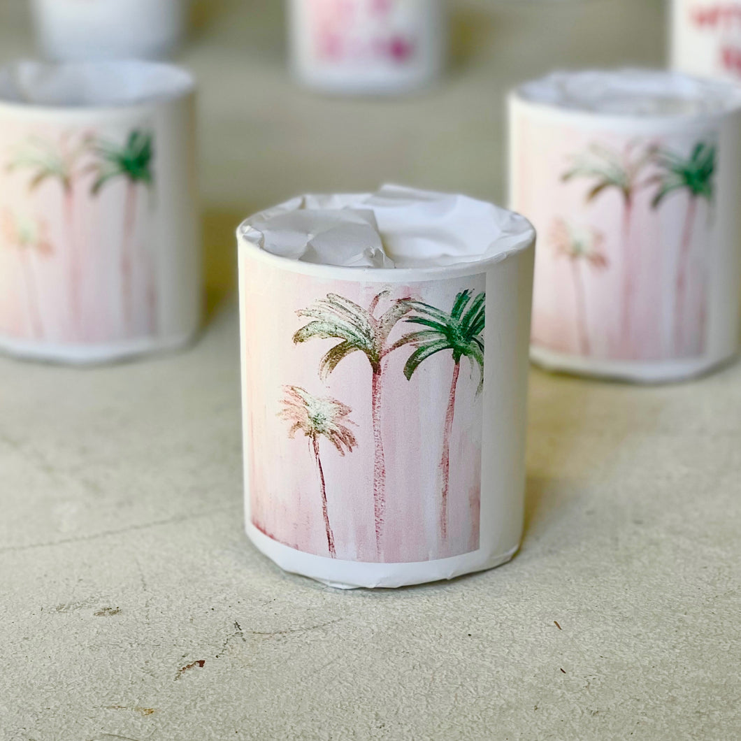 Pink Palm Candle!